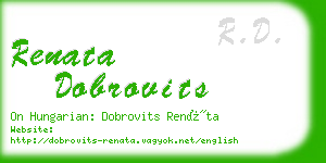 renata dobrovits business card